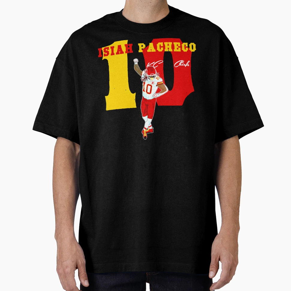 Isiah Pacheco 10 Kc Chiefs T-Shirt - Custom Art Print for Adults - T-Shirt, Sweatshirt, Hoodie