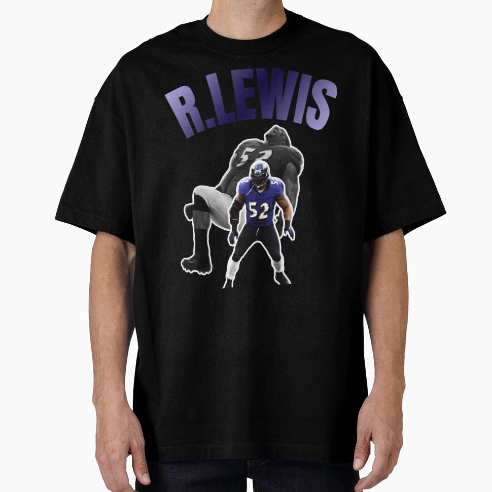 Baltimore Ravens R Lewis T-Shirt - Fun Novelty Design for Adults - T-Shirt, Sweatshirt, Hoodie