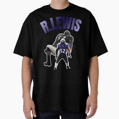 Baltimore Ravens R Lewis T-Shirt - Fun Novelty Design for Adults - T-Shirt, Sweatshirt, Hoodie