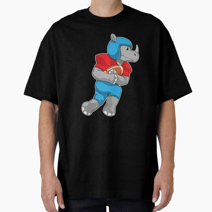 Rhino Football Sports T-Shirt - Custom Art Print for Adults - T-Shirt, Sweatshirt, Hoodie