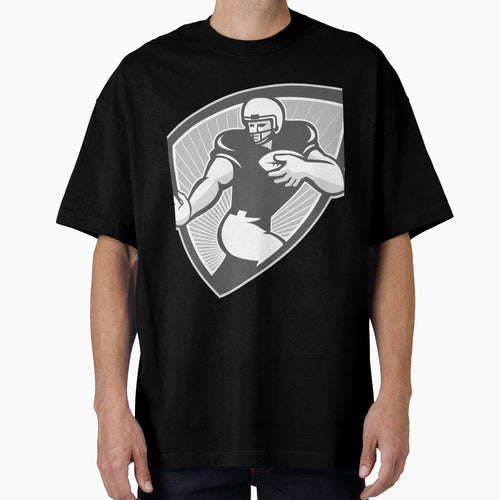 American Football Running Back Shield T-Shirt - Novelty Apparel Men Women - T-Shirt, Sweatshirt, Hoodie