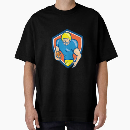 American Football Running Back Shield T-Shirt - Aesthetic Graphic Unisex - T-Shirt, Sweatshirt, Hoodie