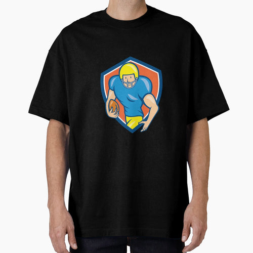 American Football Running Back Shield T-Shirt - Aesthetic Graphic Unisex - T-Shirt, Sweatshirt, Hoodie