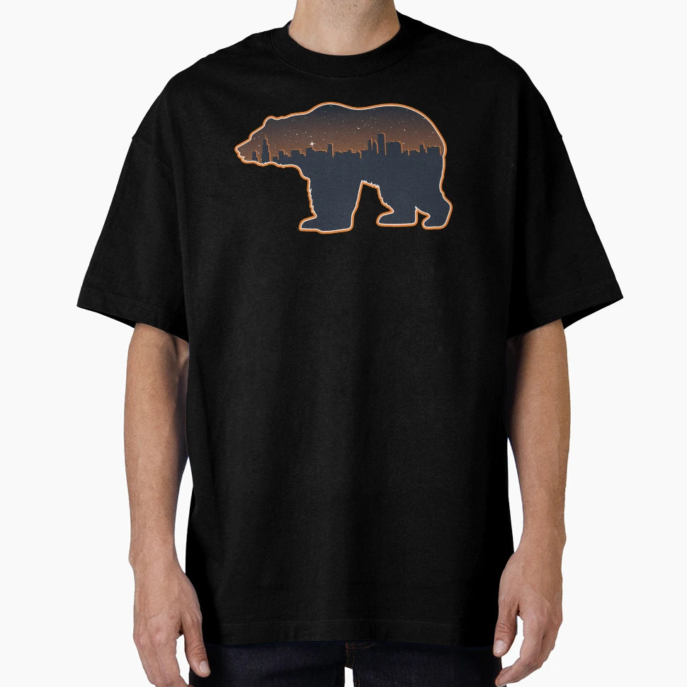 Chicago Bears Chicago Illinois Skyline T-Shirt - Unique Graphic Men Women - T-Shirt, Sweatshirt, Hoodie