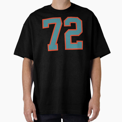 72 Number Aqua Orange Lucky Sports T-Shirt - Novelty Apparel Men Women - T-Shirt, Sweatshirt, Hoodie