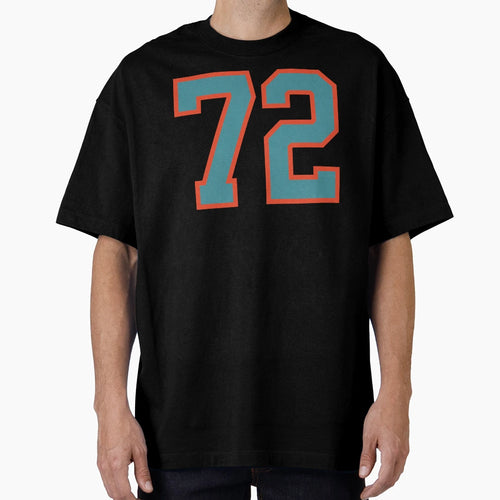 72 Number Aqua Orange Lucky Sports T-Shirt - Novelty Apparel Men Women - T-Shirt, Sweatshirt, Hoodie