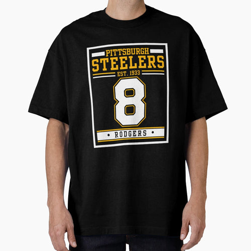 Pittsburgh Rodgers 8 Football Player T-Shirt - Aesthetic Graphic Men Women - T-Shirt, Sweatshirt, Hoodie