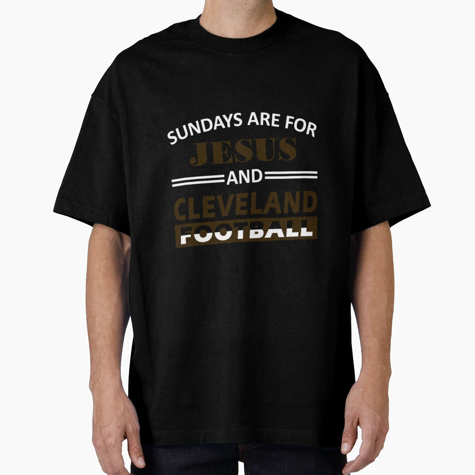 Cleveland Football Fan Sundays Are T-Shirt - Trendy Graphic for Adults - T-Shirt, Sweatshirt, Hoodie