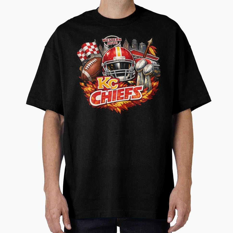Kansas City Football Red Gold Championship T-Shirt - Unique Graphic Unisex - T-Shirt, Sweatshirt, Hoodie