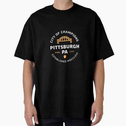 Pittsburgh Badge T-Shirt - Custom Art Print for Adults - T-Shirt, Sweatshirt, Hoodie