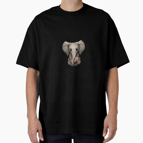 Elephant Playing Football T-Shirt - Fun Novelty Design Unisex - T-Shirt, Sweatshirt, Hoodie