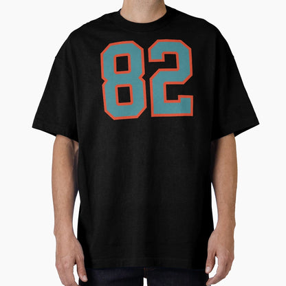 82 Number Aqua Orange Lucky Sports Eighty T-Shirt - Unique Graphic Unisex - T-Shirt, Sweatshirt, Hoodie