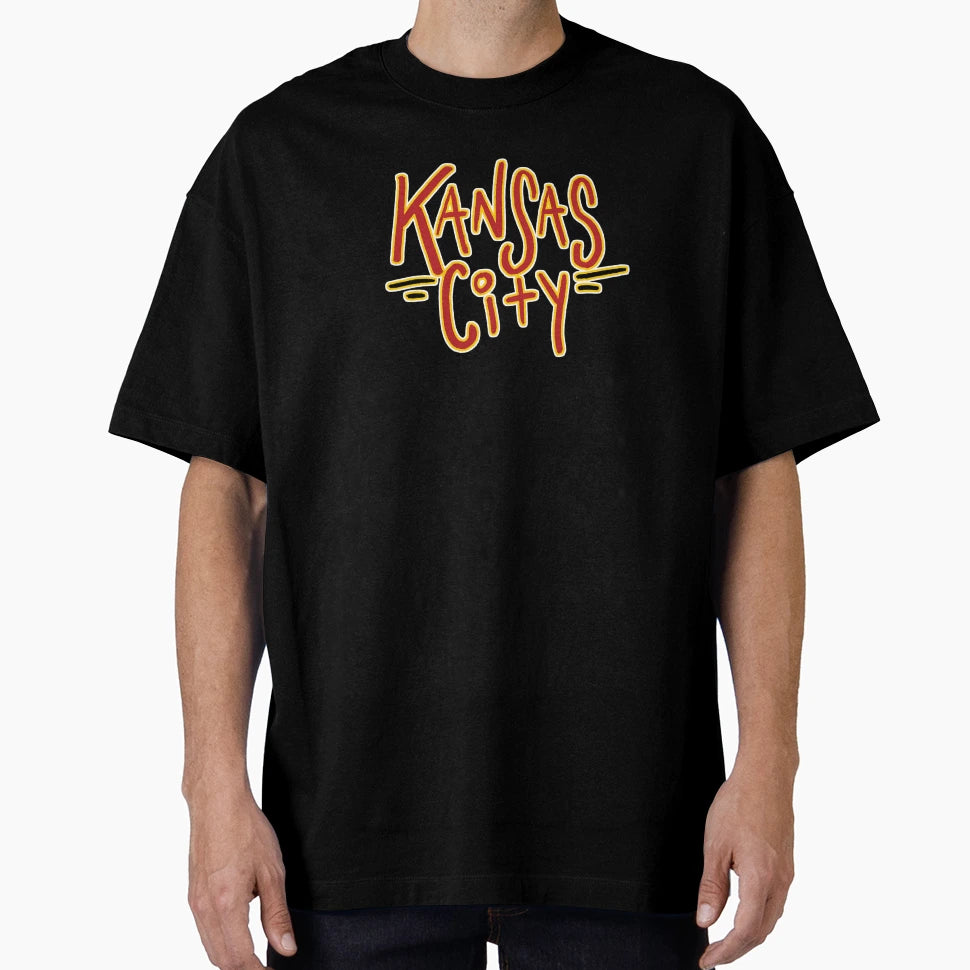 Kansas City Football Text T-Shirt - Casual Everyday Wear Unisex - T-Shirt, Sweatshirt, Hoodie