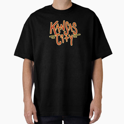 Kansas City Football Text T-Shirt - Casual Everyday Wear Unisex - T-Shirt, Sweatshirt, Hoodie