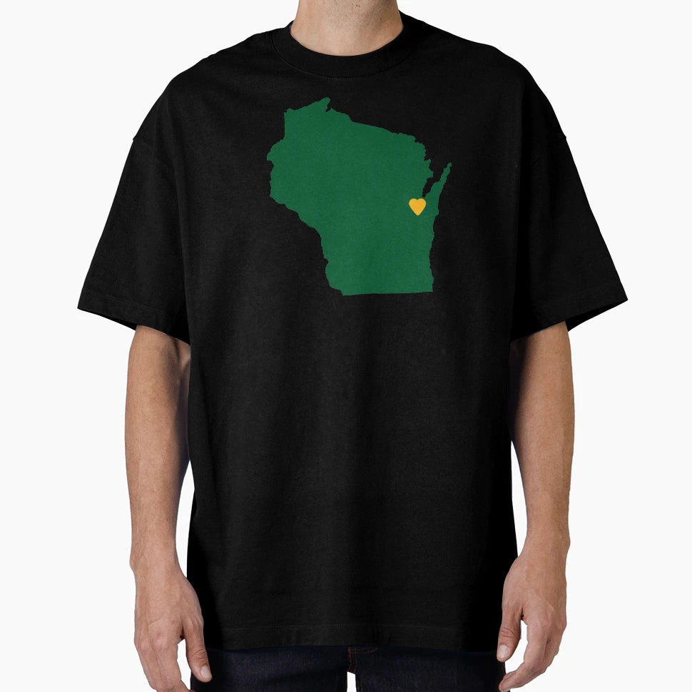 Wisconsin Green Bay Green And Gold T-Shirt - Aesthetic Graphic for Adults - T-Shirt, Sweatshirt, Hoodie