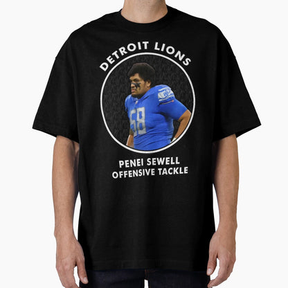 Penei Sewell Ot Detroit Lions T-Shirt - Custom Art Print Men Women - T-Shirt, Sweatshirt, Hoodie