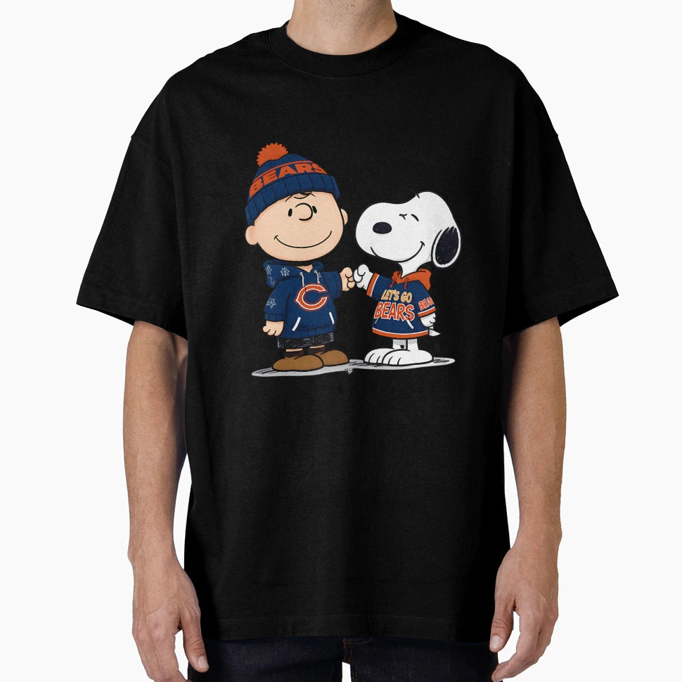 Charlie Brown And Snoopy Nfl Chicago T-Shirt - Trendy Graphic Men Women - T-Shirt, Sweatshirt, Hoodie