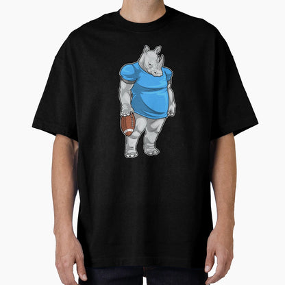 Rhino American Football Sports T-Shirt - Minimalist Print for Adults - T-Shirt, Sweatshirt, Hoodie