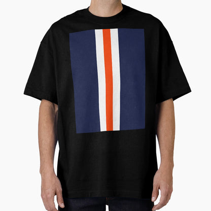 Luton Navy White Orange Football Stripes T-Shirt - Novelty Apparel Unisex - T-Shirt, Sweatshirt, Hoodie
