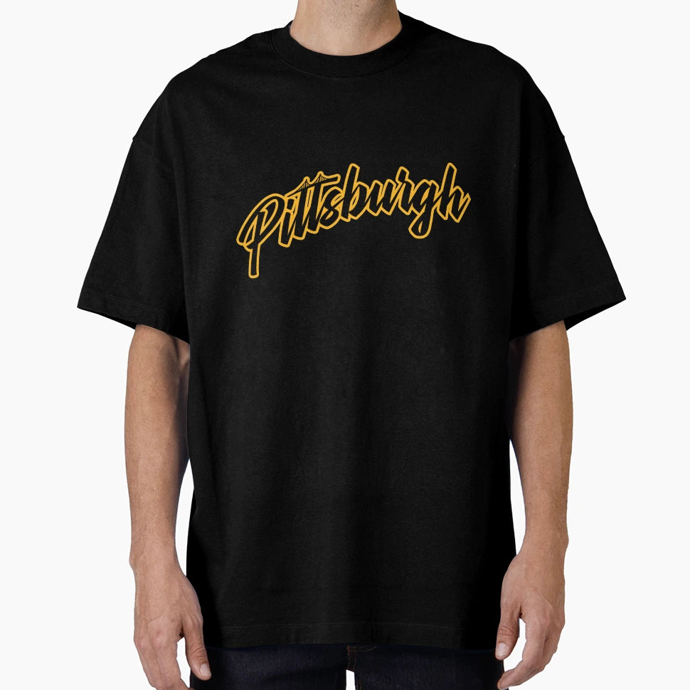 Pittsburgh Script Logo T-Shirt - Unique Graphic Men Women - T-Shirt, Sweatshirt, Hoodie
