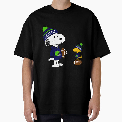 Seattle Seahawks Snoopy And Woodstock T-Shirt - Graphic Print Men Women - T-Shirt, Sweatshirt, Hoodie