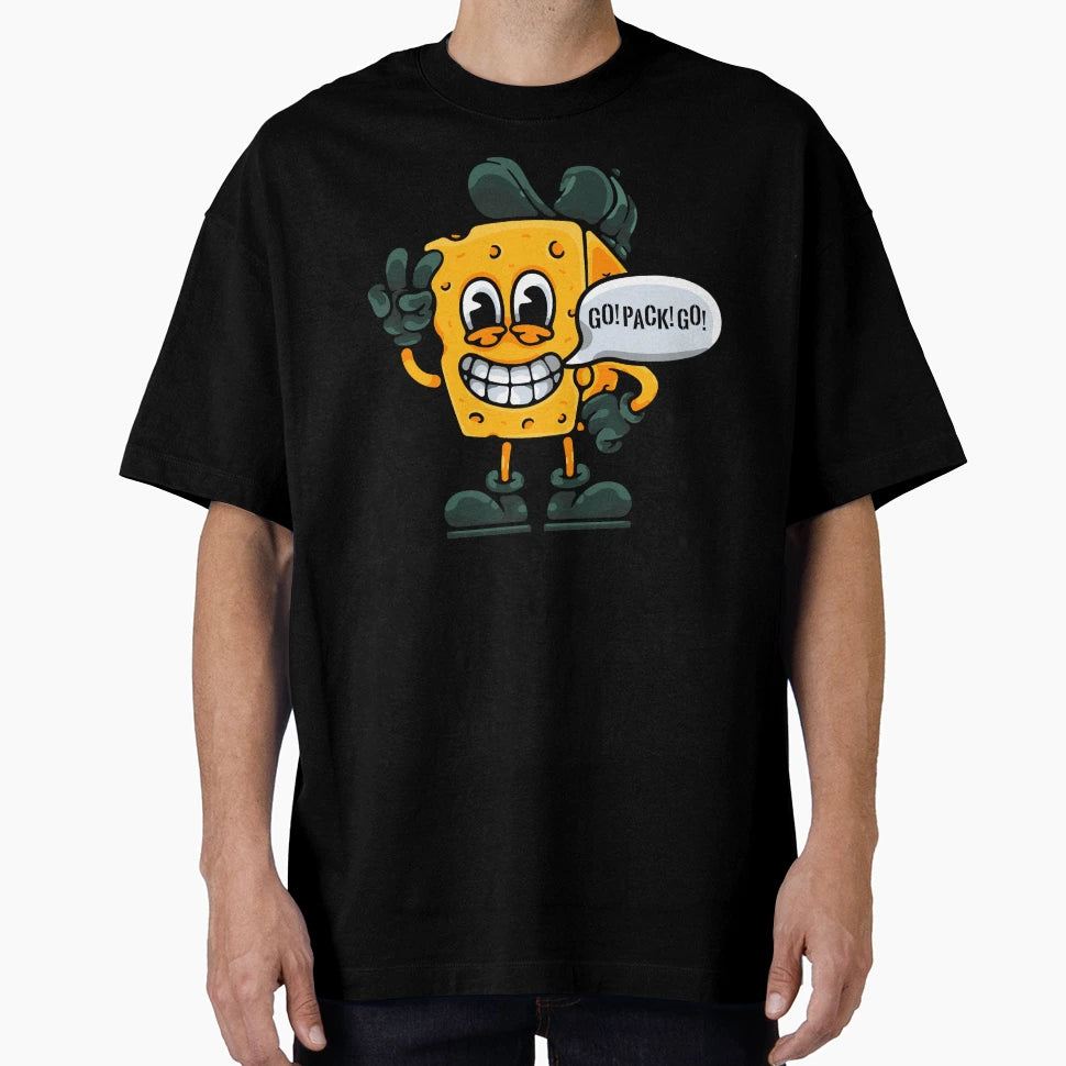 Cheese Head Green Bay Packers T-Shirt - Custom Art Print Men Women - T-Shirt, Sweatshirt, Hoodie