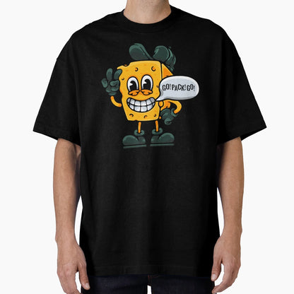 Cheese Head Green Bay Packers T-Shirt - Custom Art Print Men Women - T-Shirt, Sweatshirt, Hoodie