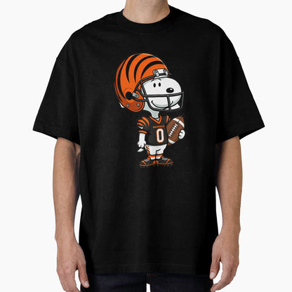 Snoopy Holding Football Cincinnati T-Shirt - Unique Graphic Men Women - T-Shirt, Sweatshirt, Hoodie