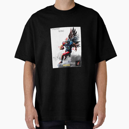 Winged Warrior Charging Down Football T-Shirt - Trendy Graphic for Adults - T-Shirt, Sweatshirt, Hoodie