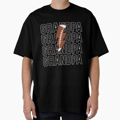 Grandpa Lightning Bolt Football T-Shirt - Streetwear Style for Adults - T-Shirt, Sweatshirt, Hoodie