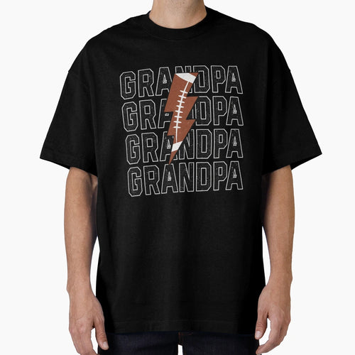 Grandpa Lightning Bolt Football T-Shirt - Streetwear Style for Adults - T-Shirt, Sweatshirt, Hoodie
