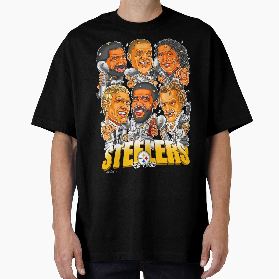 Pittsburgh Steelers Greatest Players T-Shirt - Custom Art Print Unisex - T-Shirt, Sweatshirt, Hoodie