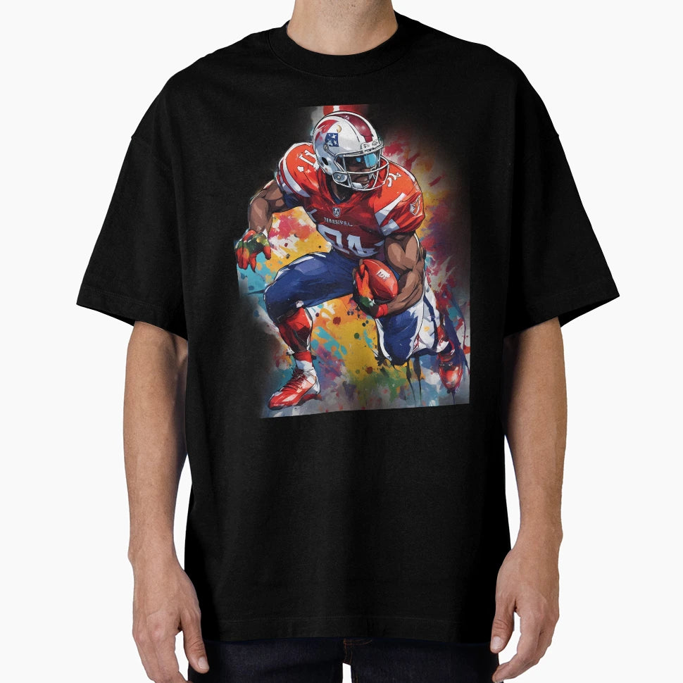 Rushing American Football T-Shirt - Trendy Graphic for Adults - T-Shirt, Sweatshirt, Hoodie