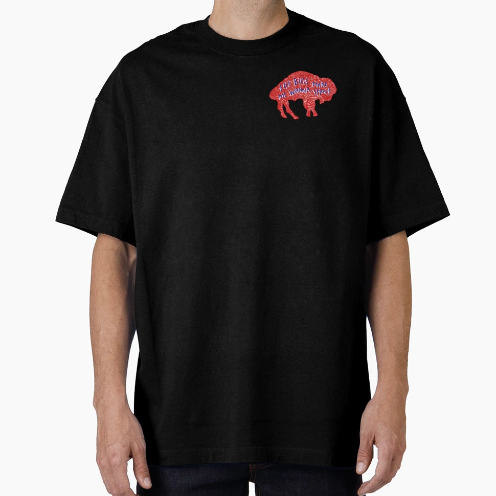Buffalo Bills Shout Logo T-Shirt - Casual Everyday Wear for Adults - T-Shirt, Sweatshirt, Hoodie