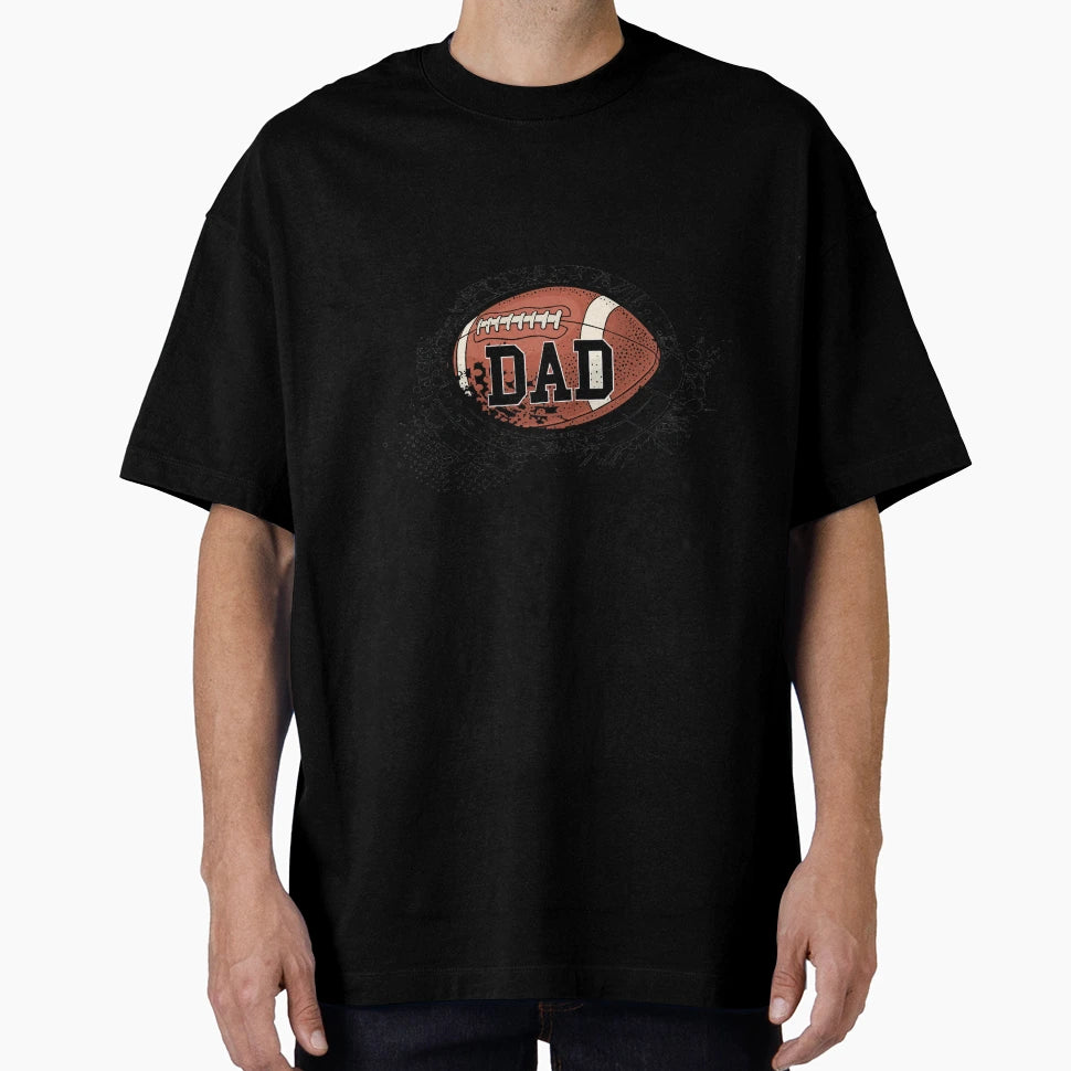 Dad Football American Football Lover T-Shirt - Minimalist Print Men Women - T-Shirt, Sweatshirt, Hoodie