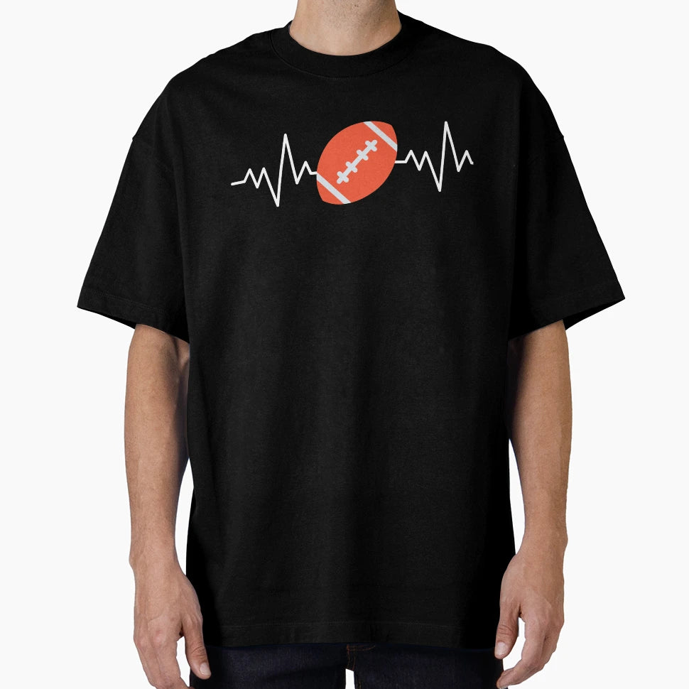 Football Heartbeat T-Shirt - Trendy Graphic Men Women - T-Shirt, Sweatshirt, Hoodie