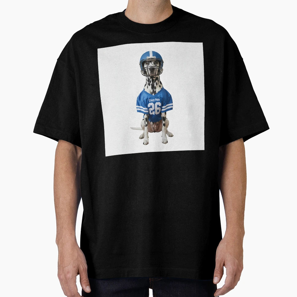 Dog Football Helmet Football Team T-Shirt - Novelty Apparel Men Women - T-Shirt, Sweatshirt, Hoodie