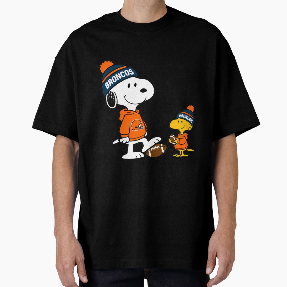 Denver Broncos Snoopy And Woodstock T-Shirt - Trendy Graphic for Adults - T-Shirt, Sweatshirt, Hoodie