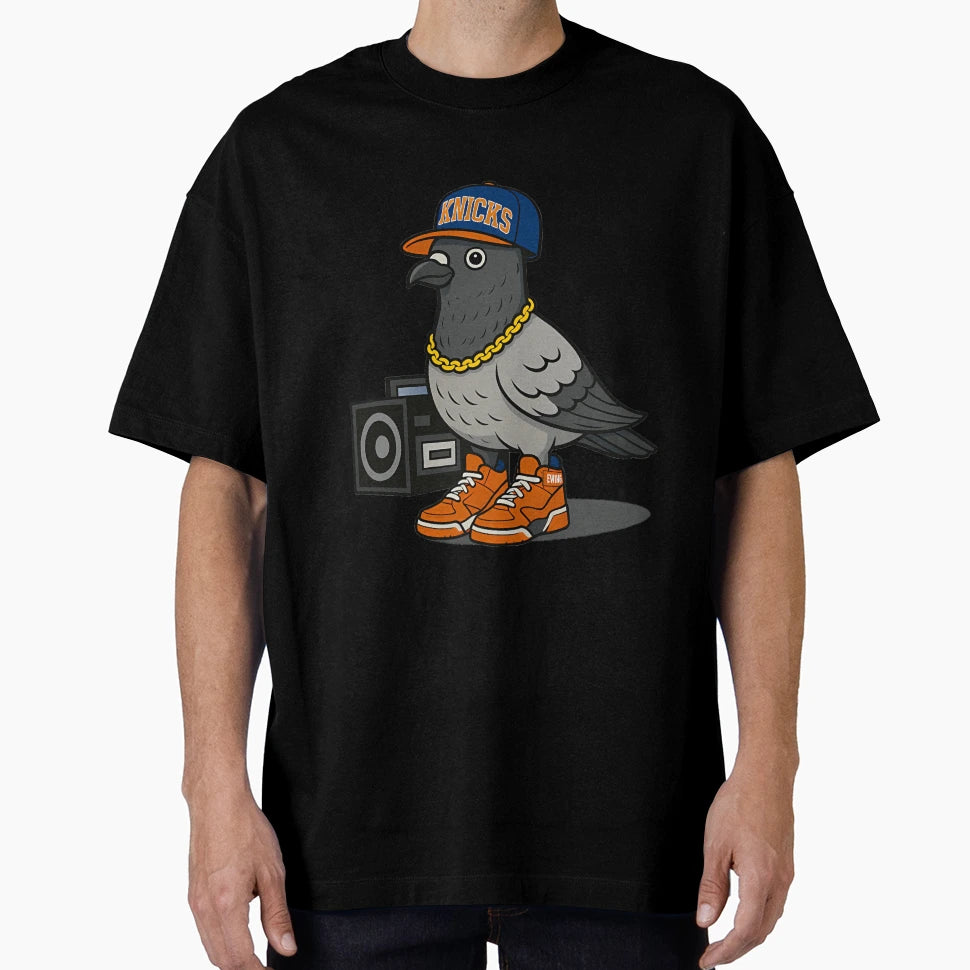 Nyc Pigeon Knicks T-Shirt - Graphic Print Unisex - T-Shirt, Sweatshirt, Hoodie