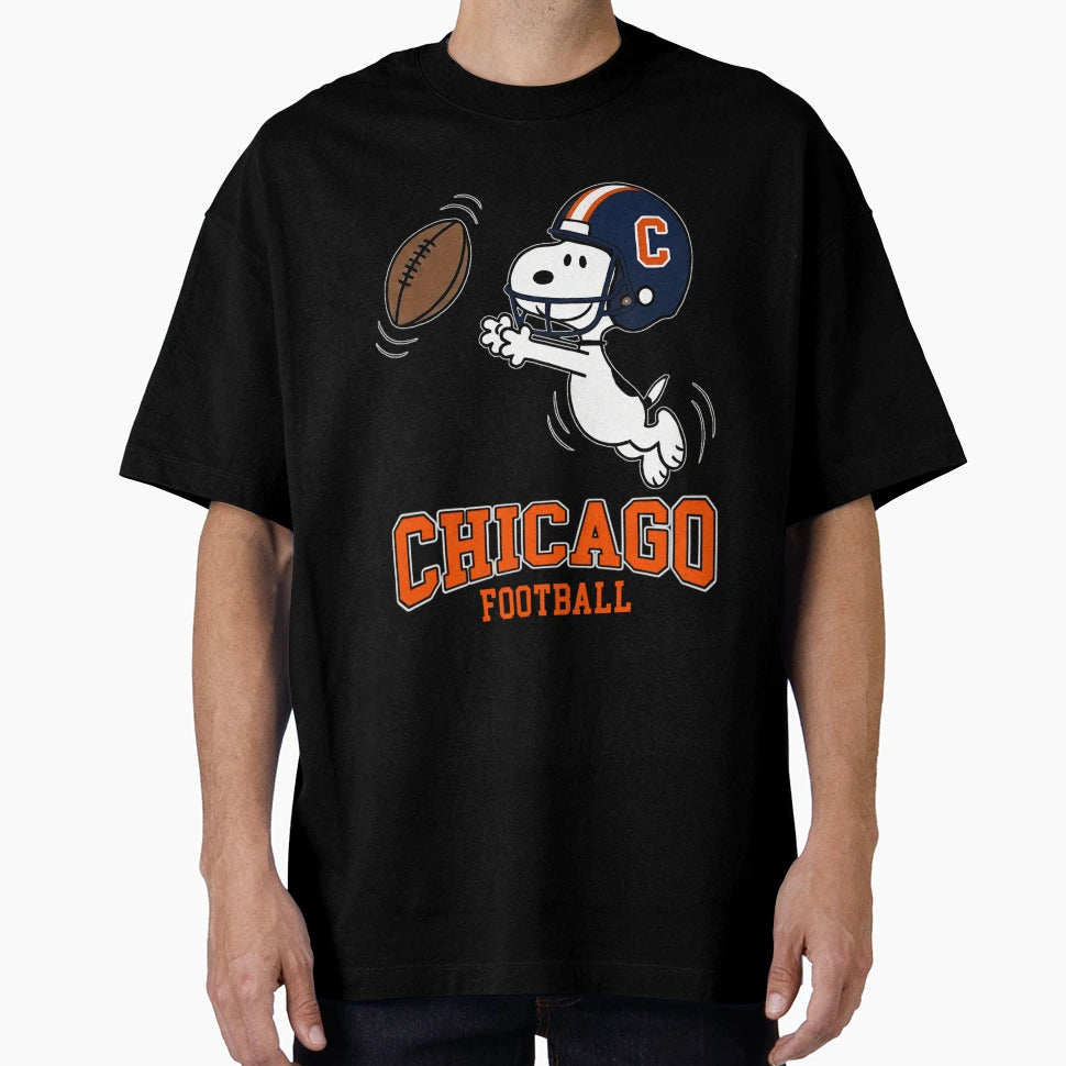 Chicago Football Snoopy Chicago Bears T-Shirt - Custom Art Print Men Women - T-Shirt, Sweatshirt, Hoodie