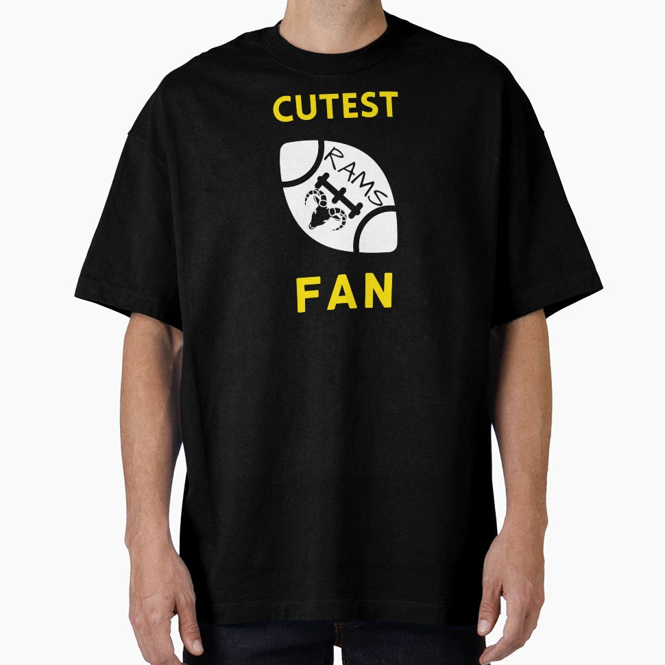 American Football Cutest Rams Fan T-Shirt - Custom Art Print for Adults - T-Shirt, Sweatshirt, Hoodie
