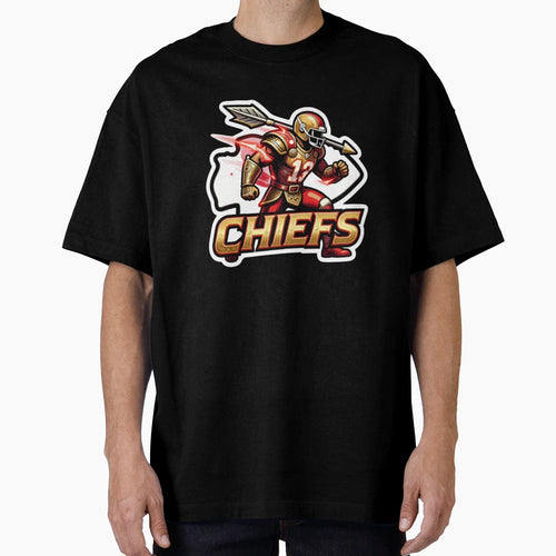 Kansas City Chiefs Football Decal T-Shirt - Minimalist Print for Adults - T-Shirt, Sweatshirt, Hoodie