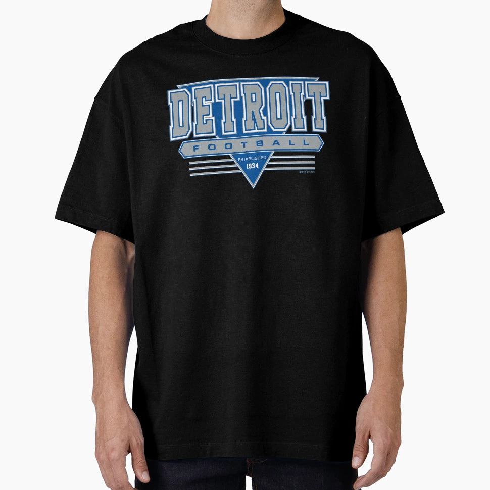 Detroit Football Lions Inspired 90S T-Shirt - Custom Art Print Unisex - T-Shirt, Sweatshirt, Hoodie