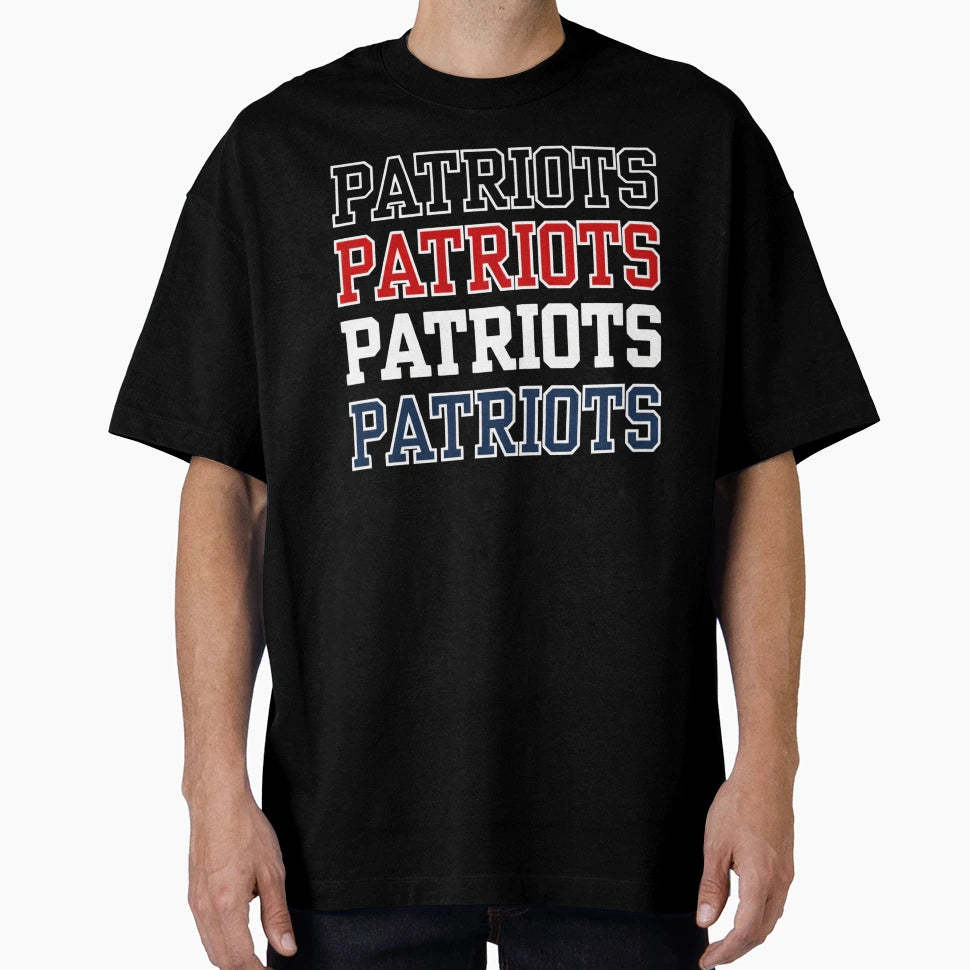 Bold Block Letter Patriots Typography T-Shirt - Novelty Apparel for Adults - T-Shirt, Sweatshirt, Hoodie