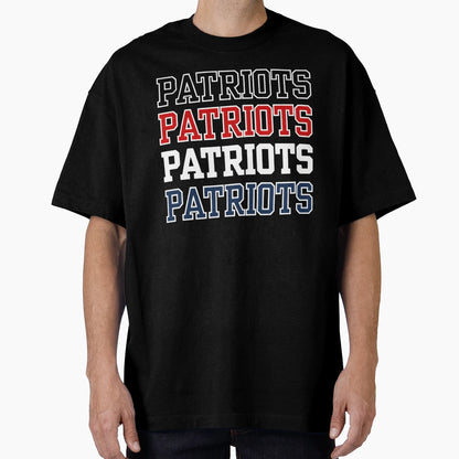 Bold Block Letter Patriots Typography T-Shirt - Novelty Apparel for Adults - T-Shirt, Sweatshirt, Hoodie
