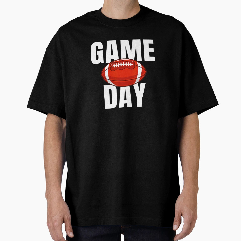 Game Day Football Bold Sports Fan T-Shirt - Minimalist Print Men Women - T-Shirt, Sweatshirt, Hoodie