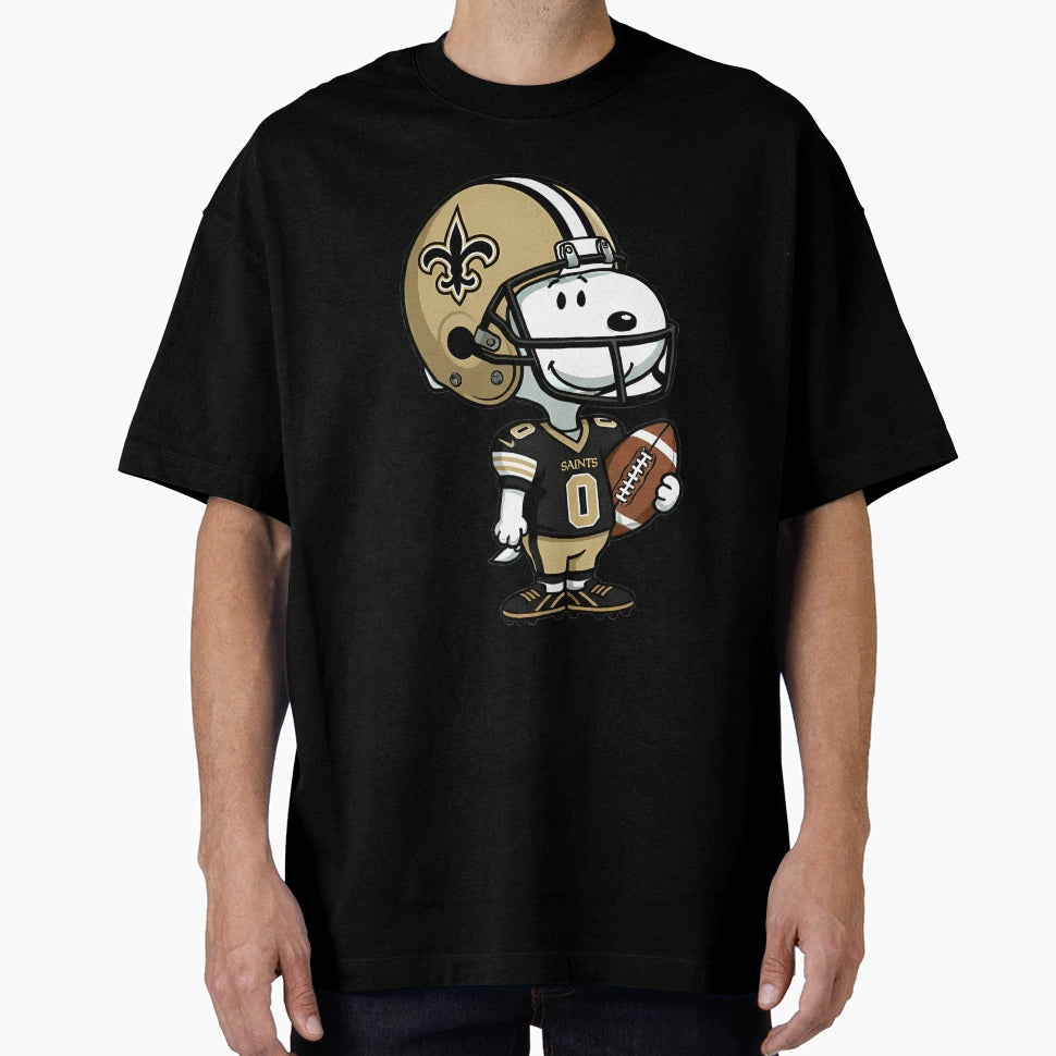 Snoopy Holding Football New Orleans T-Shirt - Minimalist Print Unisex - T-Shirt, Sweatshirt, Hoodie