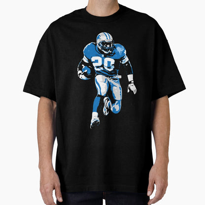 Barry Sanders Running Back Art T-Shirt - Graphic Print Unisex - T-Shirt, Sweatshirt, Hoodie