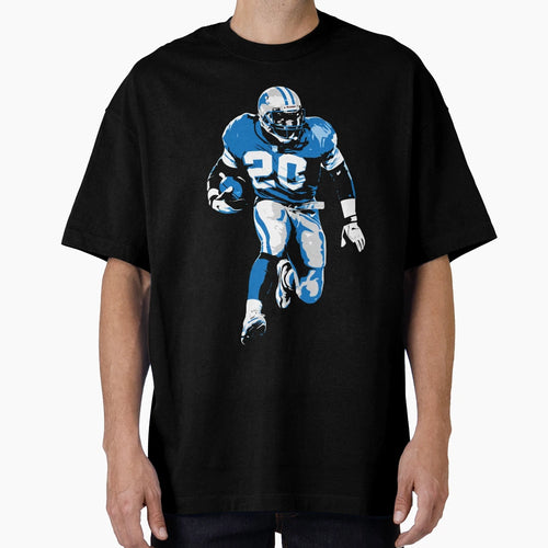Barry Sanders Running Back Art T-Shirt - Graphic Print Unisex - T-Shirt, Sweatshirt, Hoodie