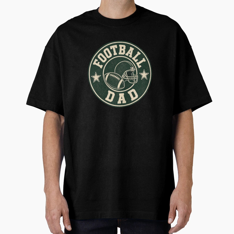 Football Dad Badge T-Shirt - Aesthetic Graphic for Adults - T-Shirt, Sweatshirt, Hoodie